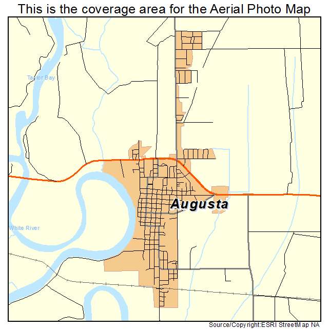 Augusta, AR location map 