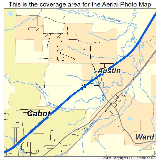 Austin, AR location map 