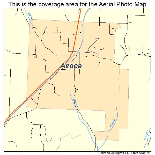 Avoca, AR location map 