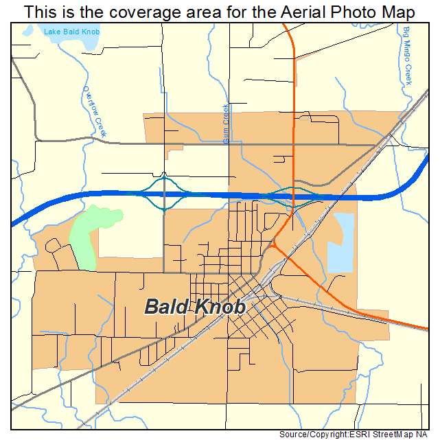 Bald Knob, AR location map 