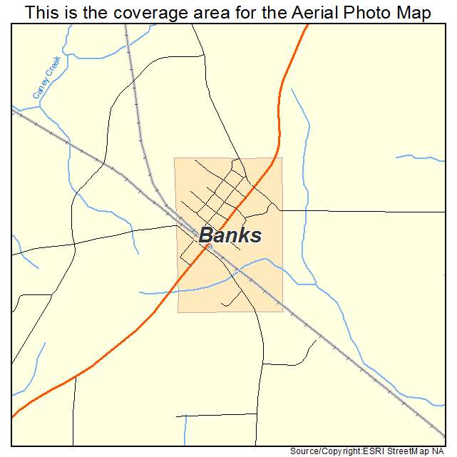 Banks, AR location map 