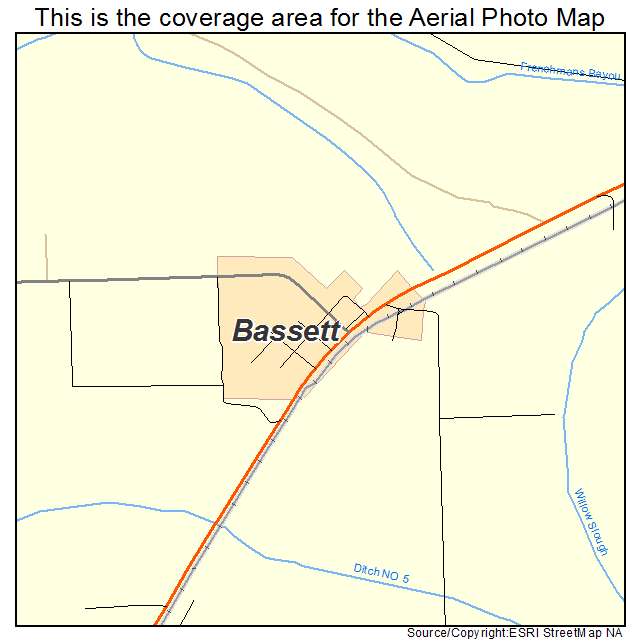 Bassett, AR location map 