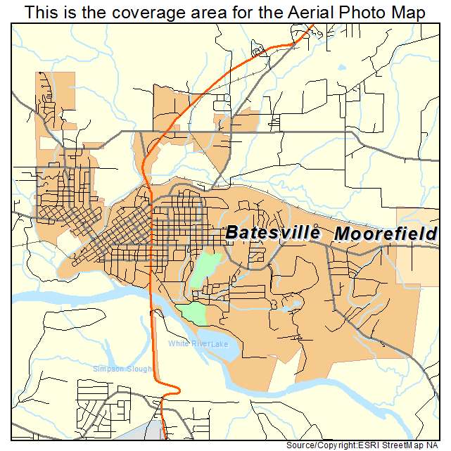 Batesville, AR location map 