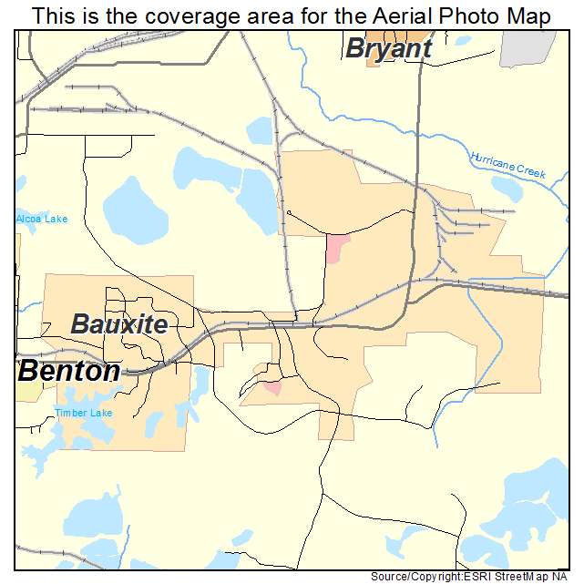 Bauxite, AR location map 
