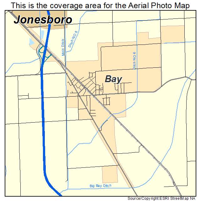Bay, AR location map 
