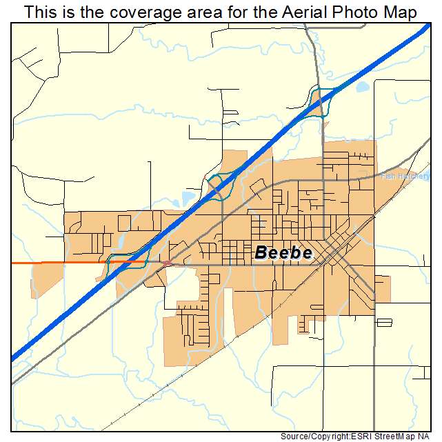 Beebe, AR location map 