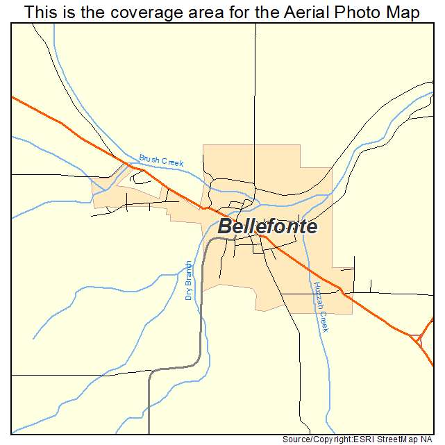 Bellefonte, AR location map 