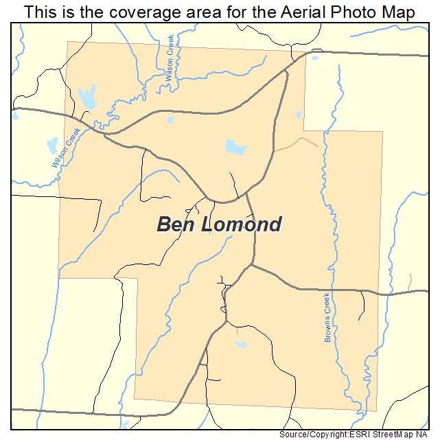 Ben Lomond, AR location map 