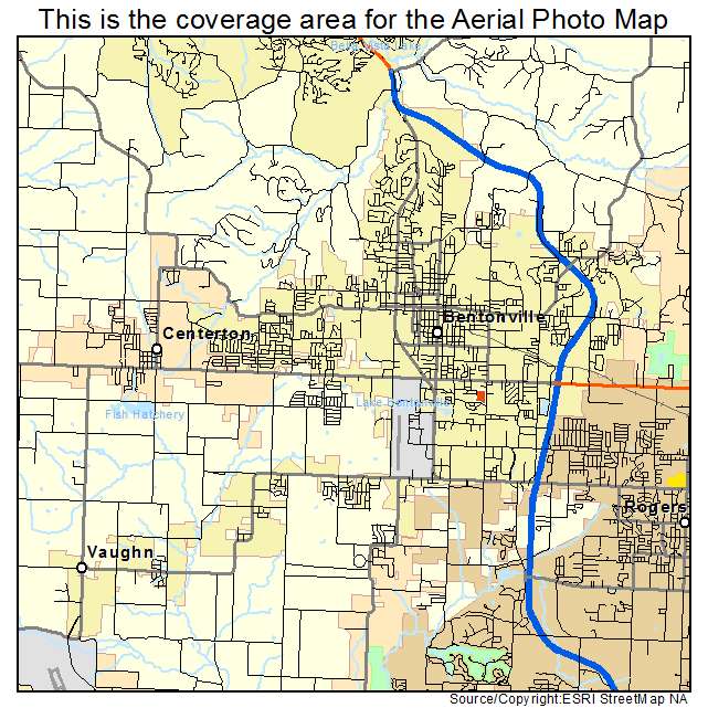 Bentonville, AR location map 
