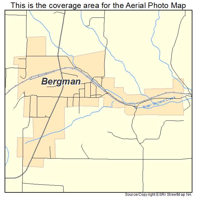 Bergman, AR location map 