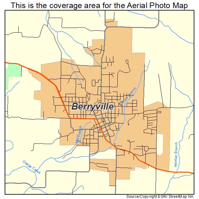 Berryville, AR location map 