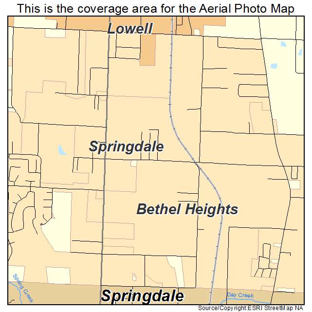 Bethel Heights, AR location map 