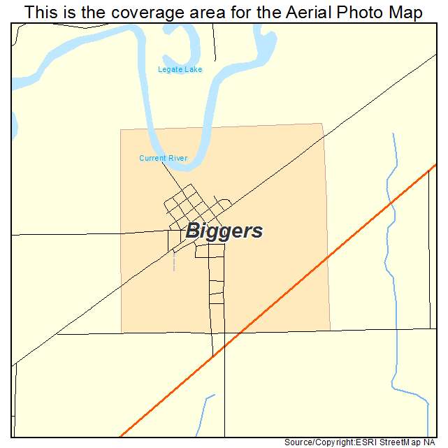 Biggers, AR location map 