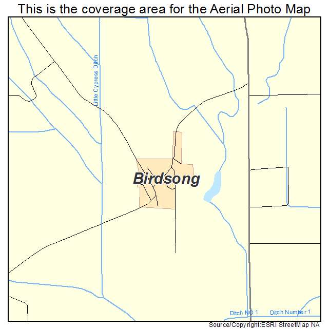 Birdsong, AR location map 