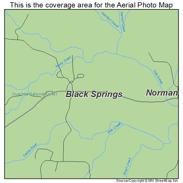 Black Springs, AR location map 