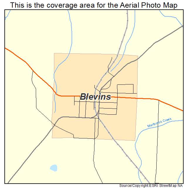 Blevins, AR location map 