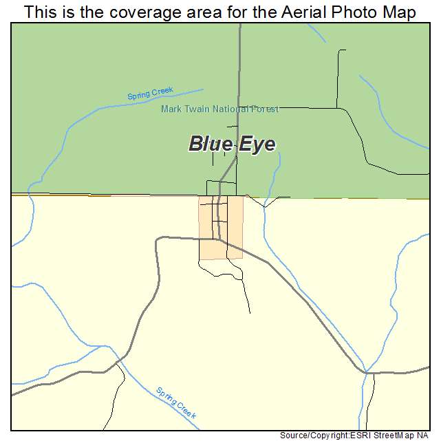 Blue Eye, AR location map 