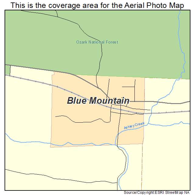 Blue Mountain, AR location map 