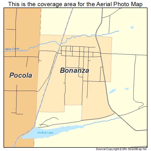 Bonanza, AR location map 