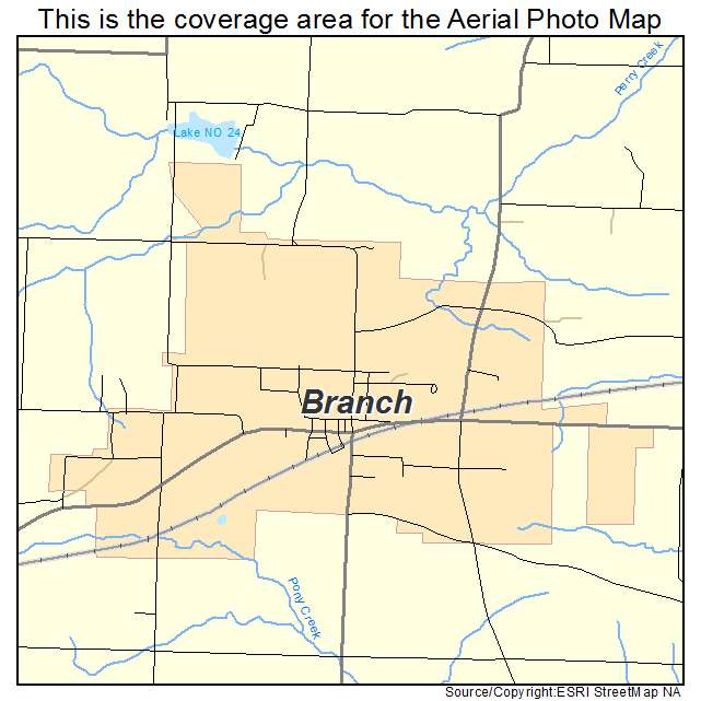 Branch, AR location map 