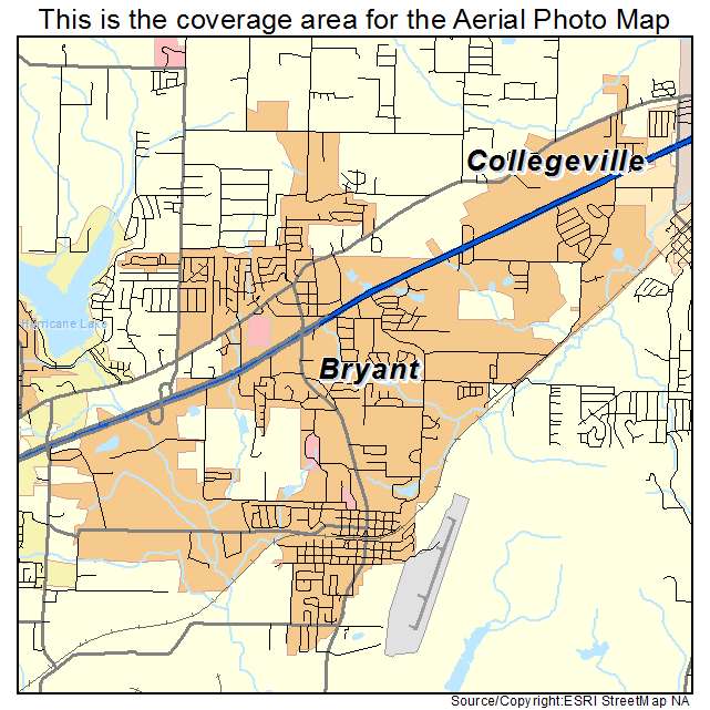 Bryant, AR location map 