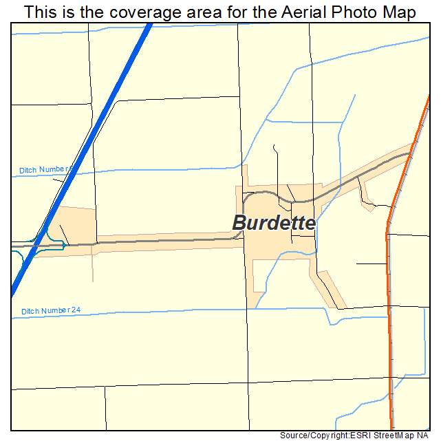 Burdette, AR location map 