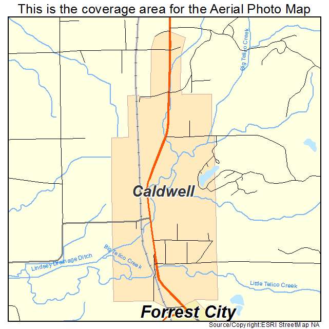 Caldwell, AR location map 