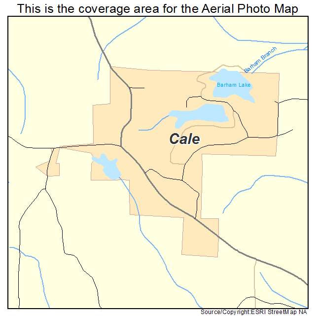 Cale, AR location map 