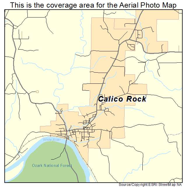 Calico Rock, AR location map 