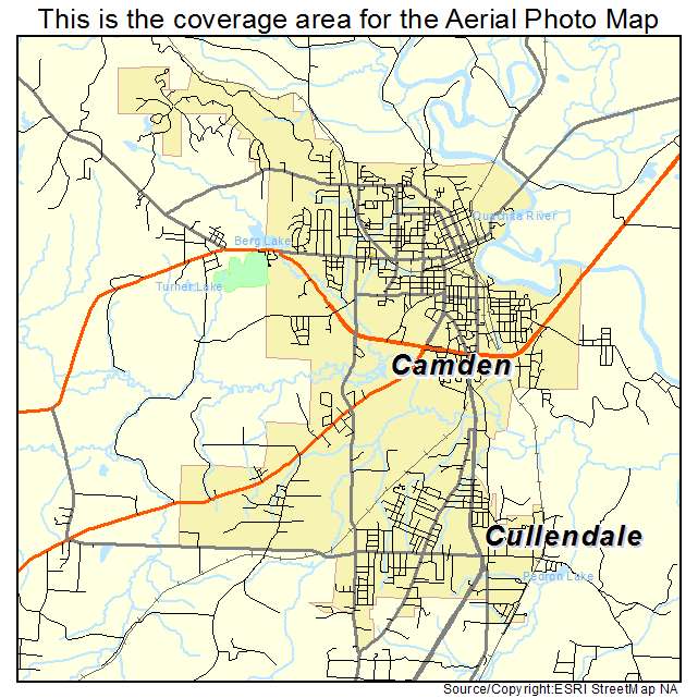 Camden, AR location map 