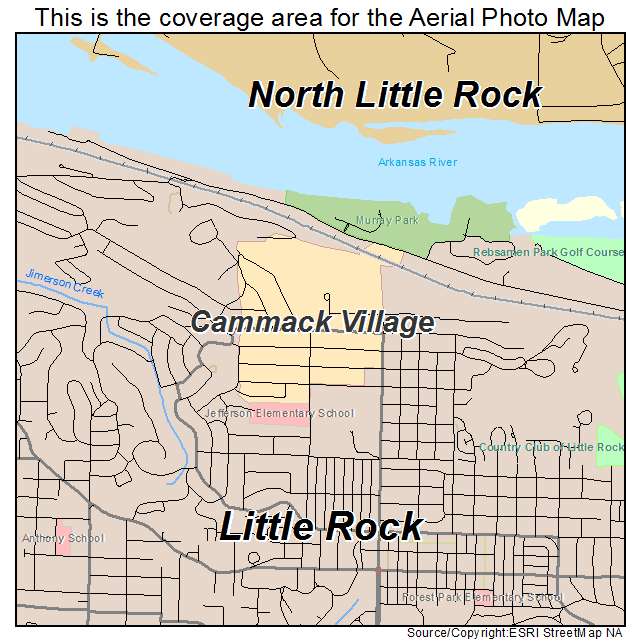 Cammack Village, AR location map 
