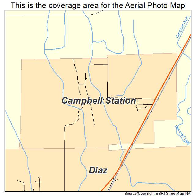 Campbell Station, AR location map 