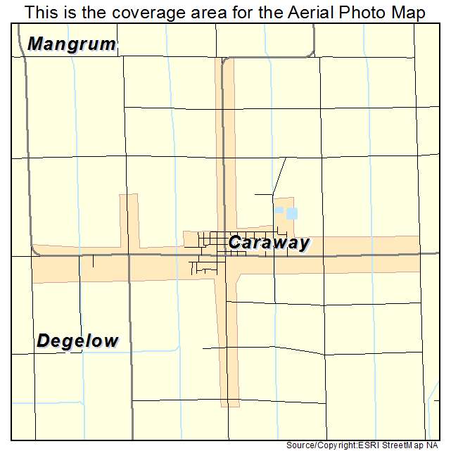 Caraway, AR location map 