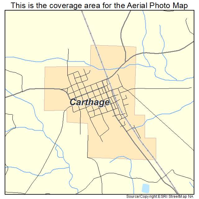 Carthage, AR location map 