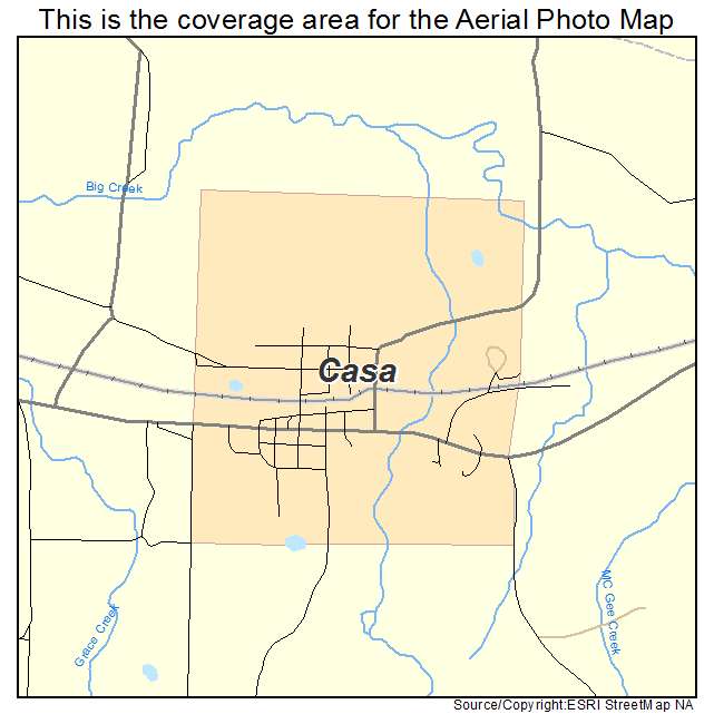Casa, AR location map 