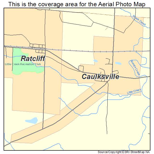 Caulksville, AR location map 