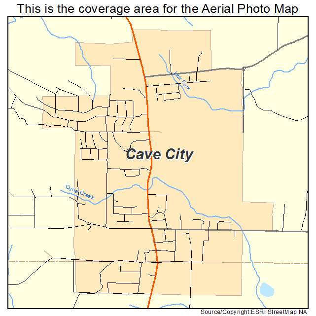 Cave City, AR location map 