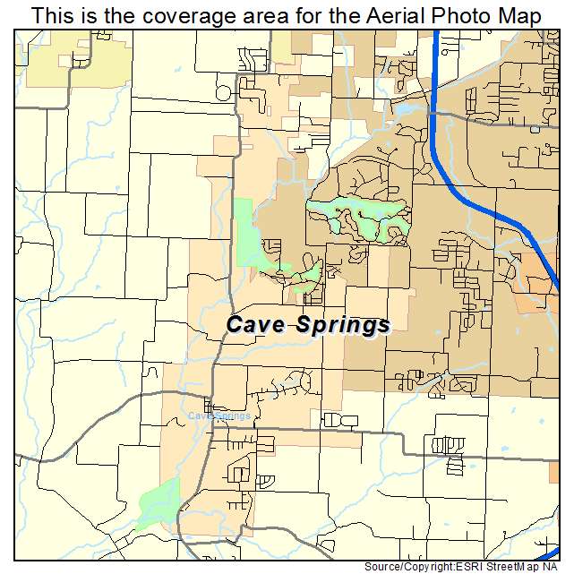 Cave Springs, AR location map 