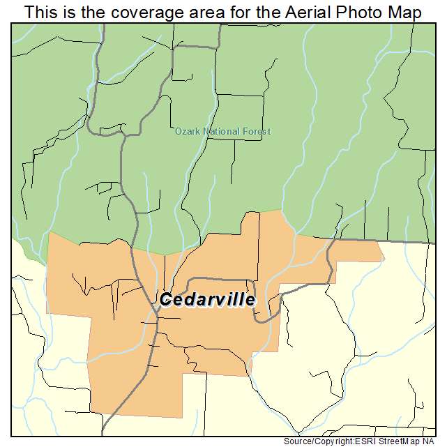 Cedarville, AR location map 