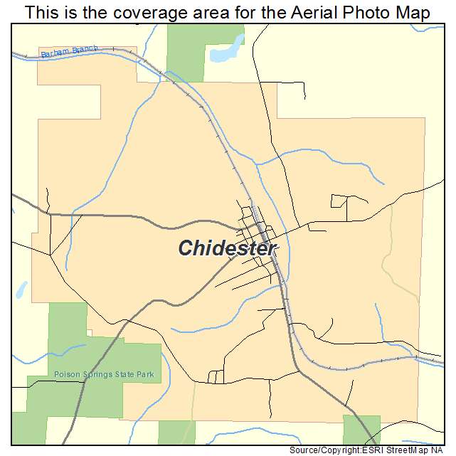Chidester, AR location map 