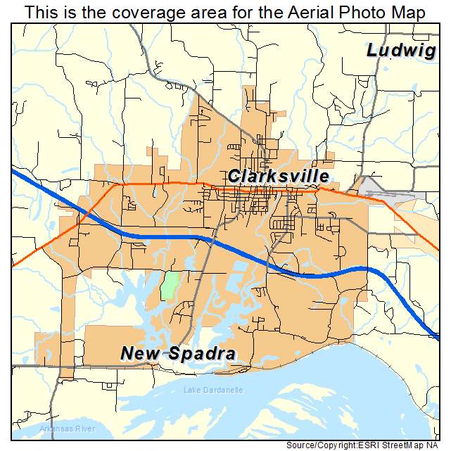 Clarksville, AR location map 