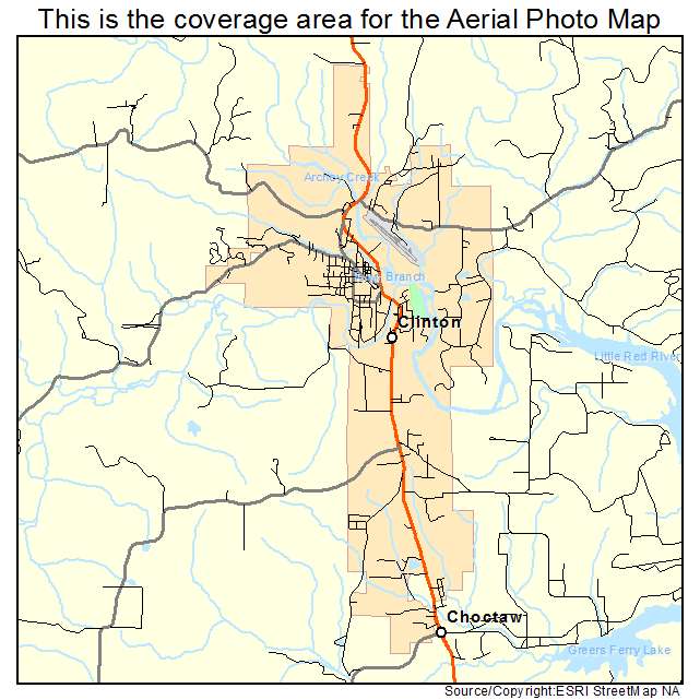 Clinton, AR location map 