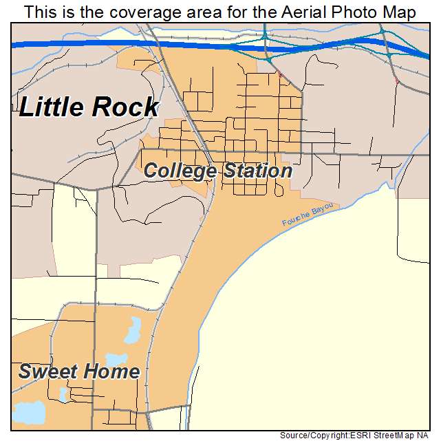 College Station, AR location map 