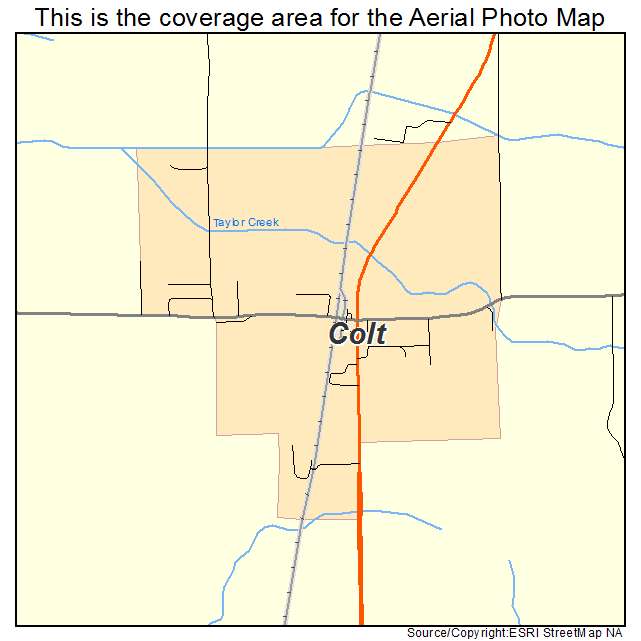 Colt, AR location map 