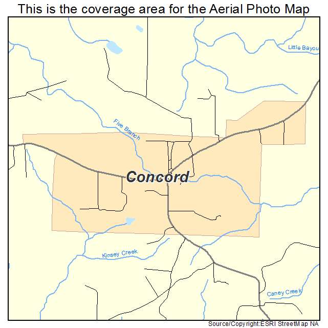Concord, AR location map 