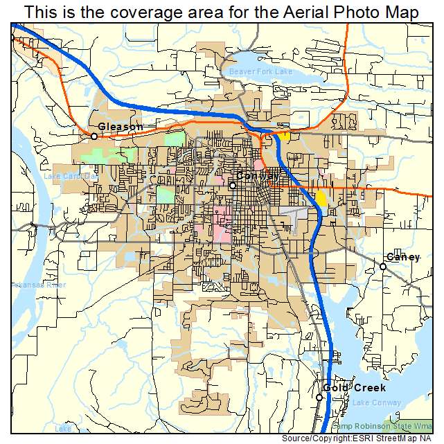 Conway, AR location map 