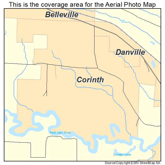 Corinth, AR location map 