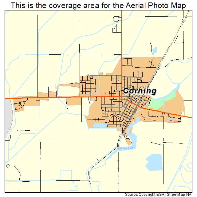 Corning, AR location map 