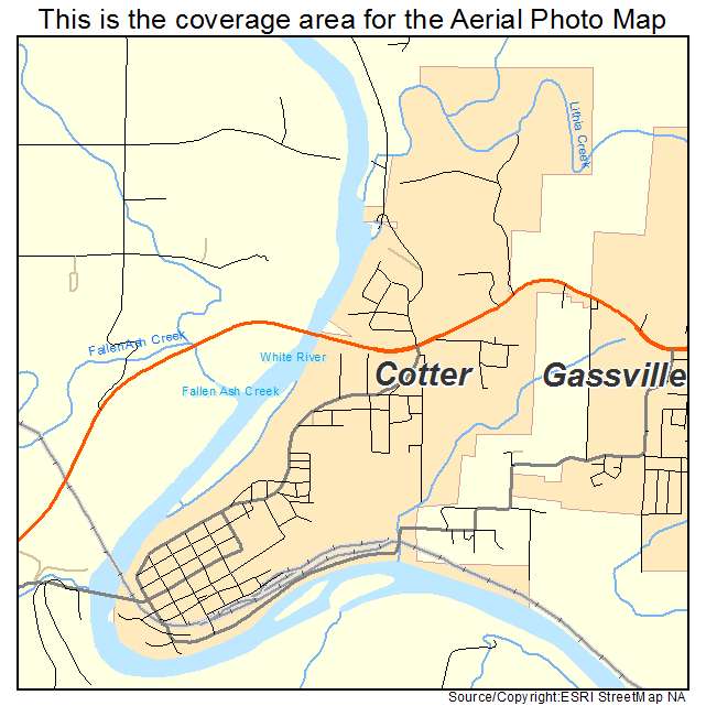 Cotter, AR location map 