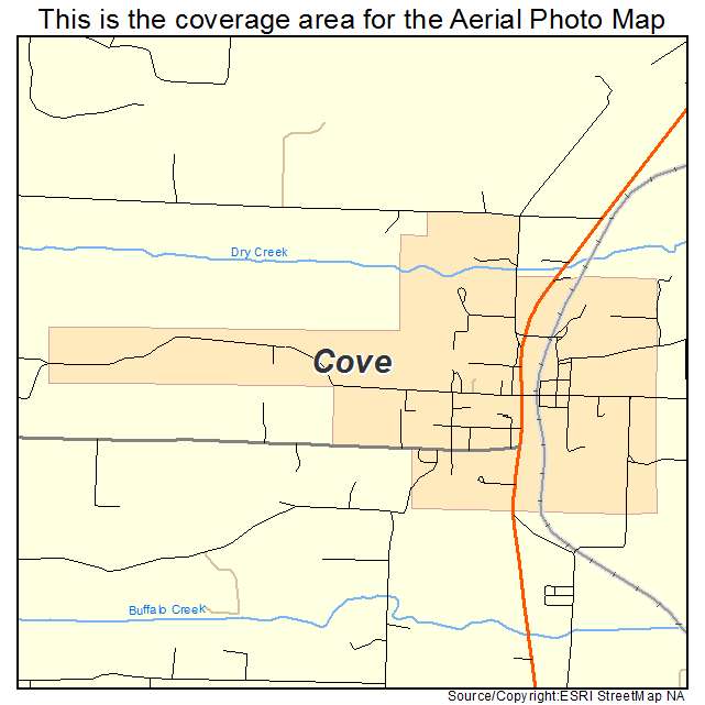 Cove, AR location map 